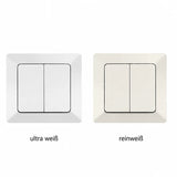 2-Channel Light Switch Merkur Pure White