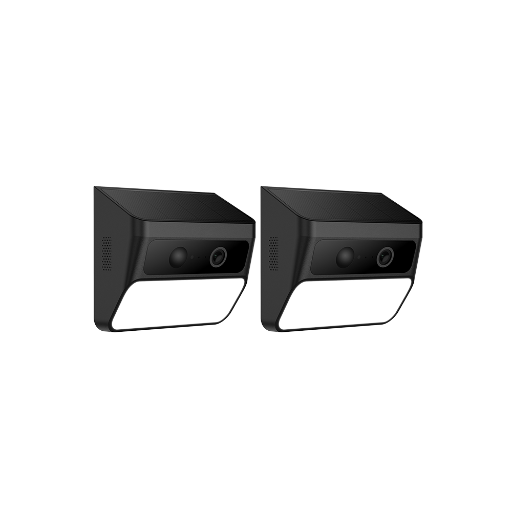 Smart Solar-Wandleuchte mit Kamera und Bewegungsmelder 2er-Set